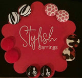 Fabric Button Earrings (Choose Your Colors at Checkout)