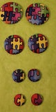 Fabric Button Earrings (Choose Your Colors at Checkout)