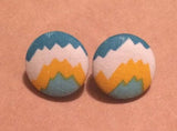 Fabric Button Earrings (Choose Your Colors at Checkout)