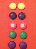 Fabric Button Earrings (Choose Your Colors at Checkout)
