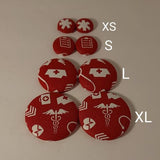 Fabric Button Earrings (Choose Your Colors at Checkout)