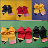 Pencil Bow Plain or  w/Name or Grade (Include Name Or Grade at Checkout)