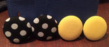 Fabric Button Earrings (Choose Your Colors at Checkout)
